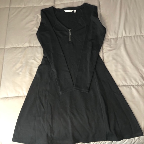 ATHLETA Whereabouts Black Fit & Flare Dress - Picture 2 of 5
